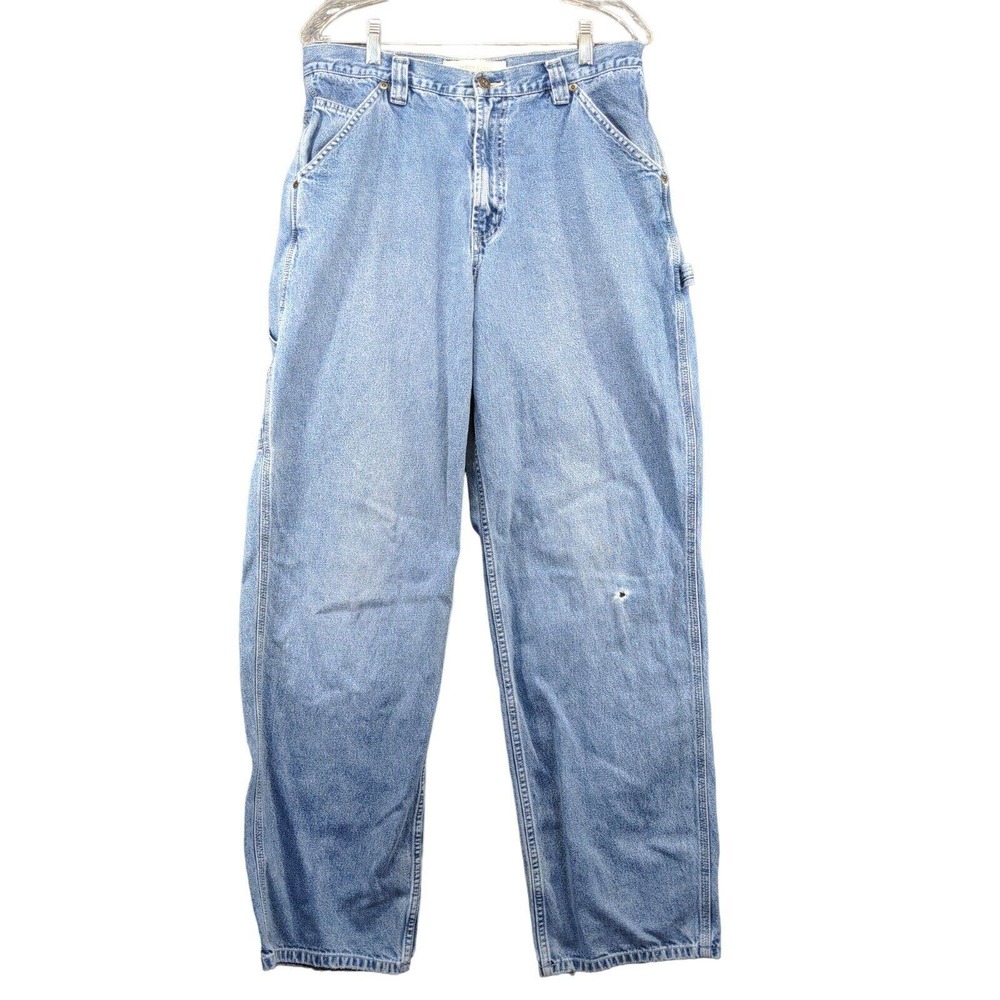 Urban Pipeline Men's Jeans Blue 34x34 Light Wash Denim Straight Distressed